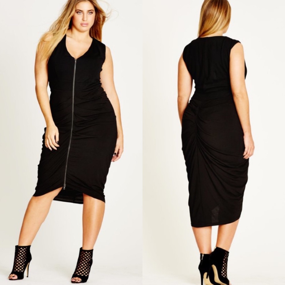 City chic sexy drape bodycon dress